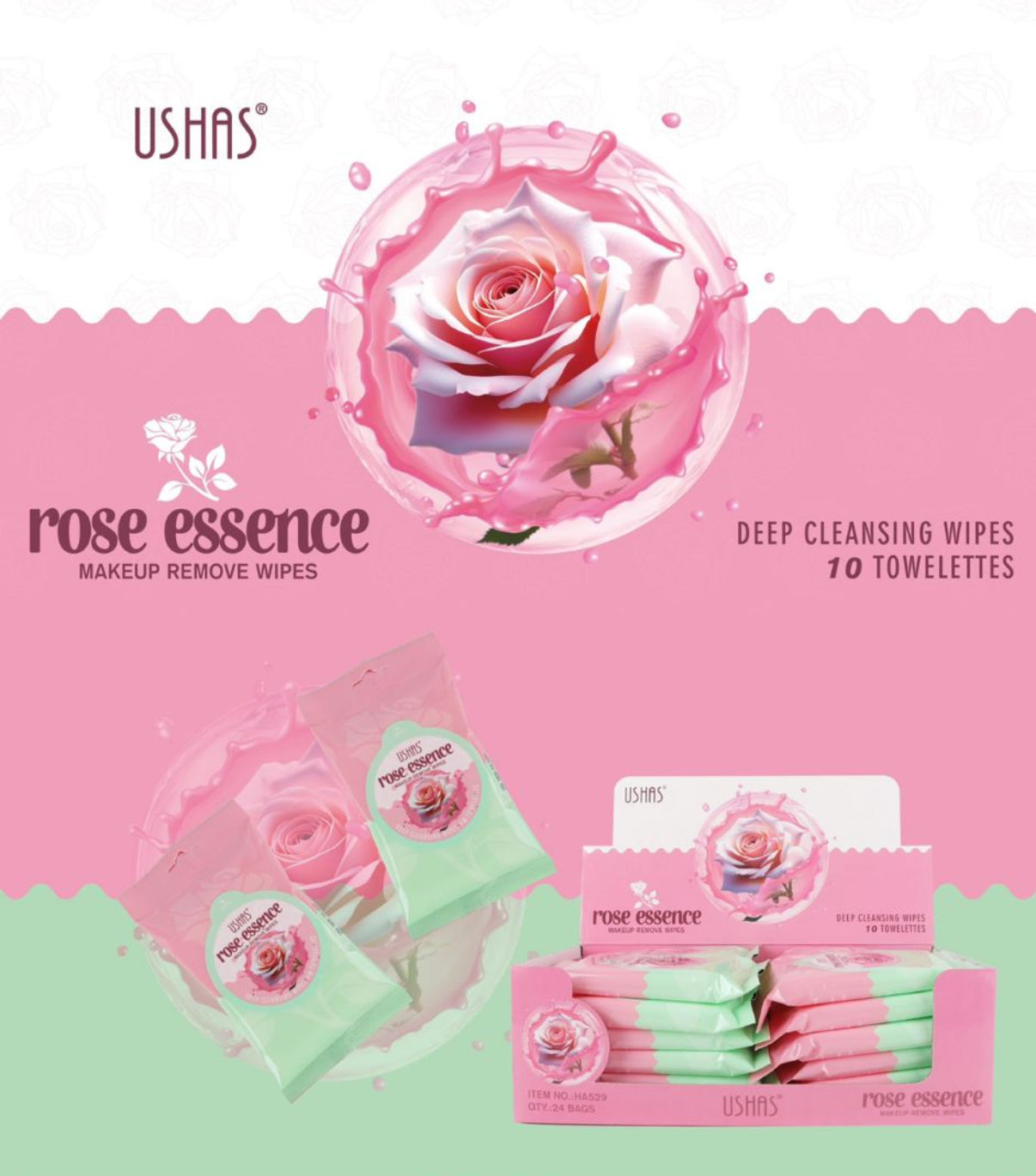 TOALLITAS DESMAQUILLANTES ROSA